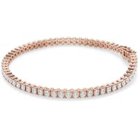 Pulsera de Tenis Corte Princesa 4 Prong Diamante de Laboratorio 5.00 ct. tot. Oro Rosa 585 (14K)