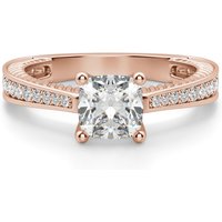 Anillo de Compromiso Acentuado Corte Cojín 1.50 ct Sage Diamante de Laboratorio Oro Rosa 585 (14K)