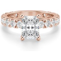 Anillo de Compromiso Corte Radiante 2.00 ct Gwyneth Diamante de Laboratorio Oro Rosa 585 (14K)
