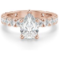 Anillo de Compromiso Corte Pera 1.75 ct Gwyneth Diamante de Laboratorio Oro Rosa 585 (14K)