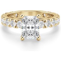 Anillo de Compromiso Corte Radiante 2.50 ct Gwyneth Diamante de Laboratorio Oro Amarillo 585 (14K)