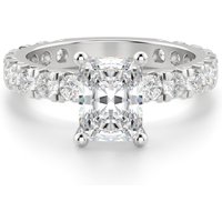 Anillo de Compromiso Corte Radiante 1.75 ct Gwyneth Diamante de Laboratorio Oro Blanco 585 (14K)
