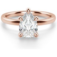 Anillo de Compromiso Corte Pera 0.75 ct Solstice Diamante de Laboratorio Oro Rosa 585 (14K)
