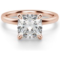 Anillo de Compromiso Corte Cojín 1.00 ct Solstice Diamante de Laboratorio Oro Rosa 585 (14K)