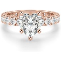 Anillo de Compromiso Corte Corazón 2.00 ct Gwyneth Diamante de Laboratorio Oro Rosa 585 (14K)