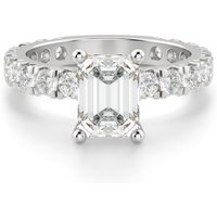 Anillo de Compromiso Corte Esmeralda 1.25 ct Gwyneth Diamante de Laboratorio Oro Blanco 585 (14K)