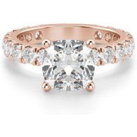 Anillo de Compromiso Corte Cojín 2.50 ct Gwyneth Diamante de Laboratorio Oro Rosa 585 (14K)
