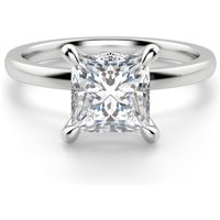 Anillo de Compromiso Corte Princesa 0.50 ct Solstice Diamante de Laboratorio Oro Blanco 585 (14K)
