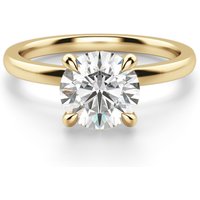 Anillo de Compromiso Corte Redondo 2.00 ct Solstice Diamante de Laboratorio Oro Amarillo 585 (14K)