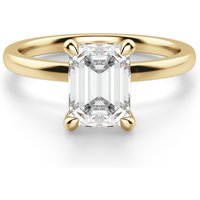 Anillo de Compromiso Corte Esmeralda 0.75 ct Solstice Diamante de Laboratorio Oro Amarillo 585 (14K)