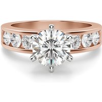 Anillo de Compromiso Corte Redondo 1.75 ct Diamond Diva Diamante de Laboratorio Oro Rosa 585 (14K)