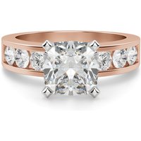 Anillo de Compromiso Corte Cojín 1.75 ct Diamond Diva Diamante de Laboratorio Oro Rosa 585 (14K)