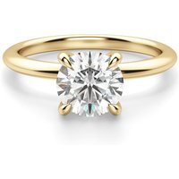 Anillo de Compromiso Clásico Corte Redondo 3.00 ct Hidden Halo Diamante de Laboratorio Oro Amarillo 585 (14K)