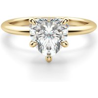 Anillo de Compromiso Clásico Corte Corazón 2.50 ct Hidden Halo Diamante de Laboratorio Oro Amarillo 585 (14K)