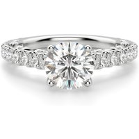 Anillo de Compromiso Corte Redondo 1.75 ct Fleur Diamante de Laboratorio Oro Blanco 585 (14K)