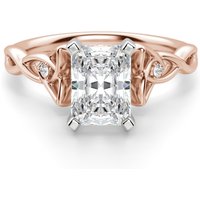 Anillo de Compromiso Corte Radiante 2.00 ct Celtic Knot Diamante de Laboratorio Oro Rosa 585 (14K)