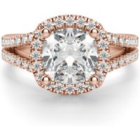 Anillo de Compromiso Corte Cojín 1.00 ct Palm Springs Diamante de Laboratorio Oro Rosa 585 (14K)