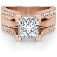 Anillo de Compromiso Corte Princesa 1.00 ct Abigail Diamante de Laboratorio Oro Rosa 585 (14K)
