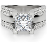 Anillo de Compromiso Corte Princesa 2.00 ct Abigail Diamante de Laboratorio Oro Blanco 585 (14K)