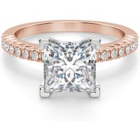 Anillo de Compromiso Corte Princesa 2.00 ct Angelix Diamante de Laboratorio Oro Rosa 585 (14K)