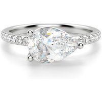 Anillo de Compromiso Acentuado Corte Pera Basket 1.00 ct East-West Diamante de Laboratorio Oro Blanco 585 (14K)