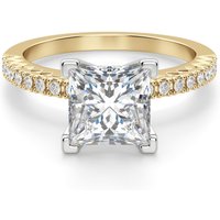 Anillo de Compromiso Corte Princesa 2.00 ct Angelix Diamante de Laboratorio Oro Amarillo 585 (14K)