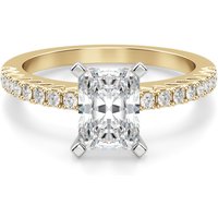 Anillo de Compromiso Corte Radiante 0.75 ct Angelix Diamante de Laboratorio Oro Amarillo 585 (14K)