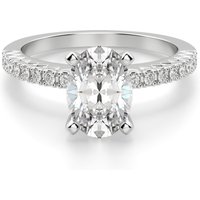 Anillo de Compromiso Corte Ovalado 2.00 ct Angelix Diamante de Laboratorio Platino 950