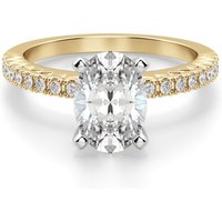 Anillo de Compromiso Corte Ovalado 2.00 ct Angelix Diamante de Laboratorio Oro Amarillo 585 (14K)