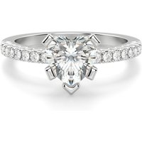 Anillo de Compromiso Corte Corazón 2.00 ct Angelix Diamante de Laboratorio Platino 950