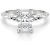 Anillo de Compromiso Corte Radiante 2.50 ct Irene Diamante de Laboratorio Oro Blanco 585 (14K)