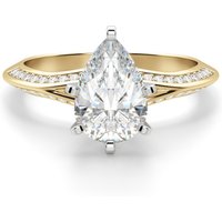 Anillo de Compromiso Corte Pera 2.00 ct Irene Diamante de Laboratorio Oro Amarillo 585 (14K)