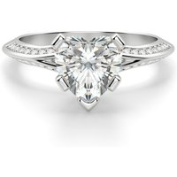 Anillo de Compromiso Corte Corazón 1.50 ct Irene Diamante de Laboratorio Oro Blanco 585 (14K)