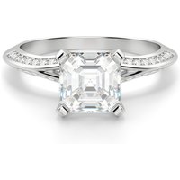 Anillo de Compromiso Corte Asscher 0.75 ct Irene Diamante de Laboratorio Oro Blanco 585 (14K)
