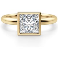Anillo de Compromiso Corte Princesa 0.75 ct Marseille Diamante de Laboratorio Oro Amarillo 585 (14K)