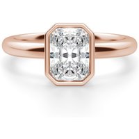 Anillo de Compromiso Corte Radiante 2.50 ct Marseille Diamante de Laboratorio Oro Rosa 585 (14K)