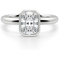Anillo de Compromiso Corte Radiante 2.50 ct Marseille Diamante de Laboratorio Oro Blanco 585 (14K)