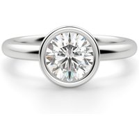 Anillo de Compromiso Corte Redondo 0.75 ct Marseille Diamante de Laboratorio Oro Blanco 585 (14K)