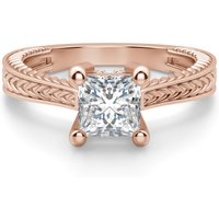 Anillo de Compromiso Clásico Corte Princesa 1.75 ct Sage Diamante de Laboratorio Oro Rosa 585 (14K)