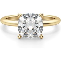 Anillo de Compromiso Clásico Corte Cojín 1.75 ct Basket Set Diamante de Laboratorio Oro Amarillo 585 (14K)
