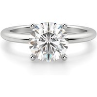 Anillo de Compromiso Clásico Corte Redondo 0.50 ct Basket Set Diamante de Laboratorio Platino 950