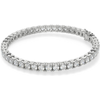 Pulsera de Tenis con Corte Redondo 4 Prong 9.00 ct. tot. Diamante de Laboratorio Oro Blanco 585 (14K)