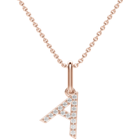 Colgante Letra "A" Diamante de Laboratorio Oro Rosa 585 (14K)