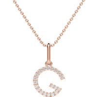 Colgante Letra "G" Diamante de Laboratorio Oro Rosa 585 (14K)