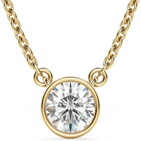 Collar Corte Redondo Marseille 1.00 ct Diamante de Laboratorio Oro Amarillo 585 (14K)