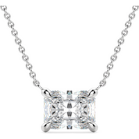 Collar Radiante East-West 2.50 ct Diamante de Laboratorio Oro Blanco 585 (14K)