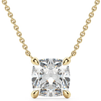 Collar Corte Cojín Claw Prong 2.00 ct Diamante de Laboratorio Oro Amarillo 585 (14K)
