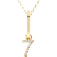 Colgante Número "7" Diamante de Laboratorio Oro Amarillo 585 (14K)