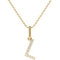 Colgante Letra "L" Diamante de Laboratorio Oro Amarillo 585 (14K)
