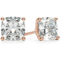 Pendientes de Botón Cojín 0.30 Quilates Tension Back Martini Set Diamante de Laboratorio Oro Rosa 585 (14K)